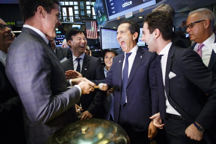 Patrick Drahi, fundador da Altice, na Bolsa de Valores de Nova Iorque