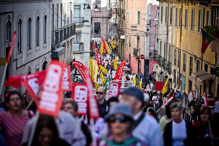 Greve dos trabalhadores da Administração Pública em vários sectores. Foto de arquivo.