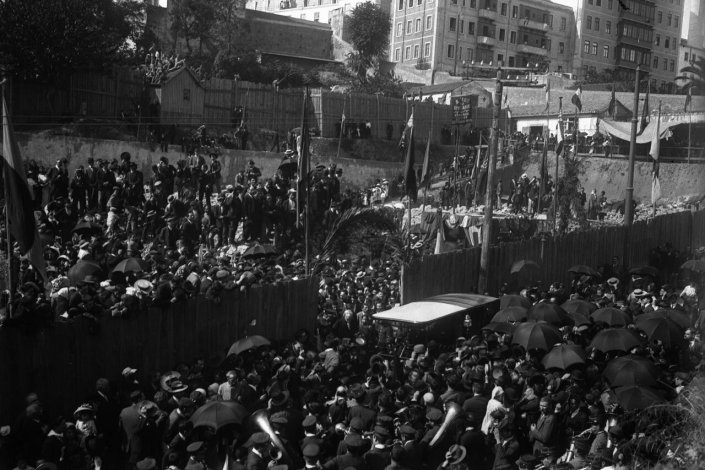 Lançamento da primeira pedra da sede d'«A voz do Operário», em Lisboa. 13 de Outubro de 1912