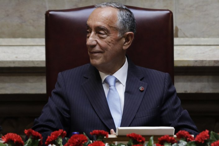 O Presidente da República, Marcelo Rebelo de Sousa, na sessão solene comemorativa dos 44 anos da Revolução de Abril na Assembleia da República, em Lisboa. 25 de Abril de 2018