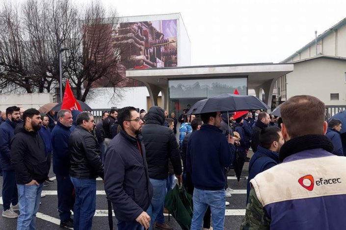 Piquete de greve realizado a 23 de Março