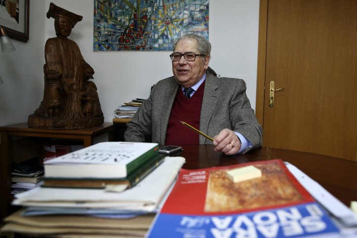 António Arnaut, numa entrevista a propósito dos 40 anos do 25 de Abril, em Coimbra. 29 de Março de 2014