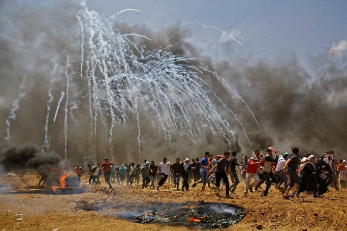 A repressão das forças militares israelitas sobre os manifestantes em Gaza, entre 30 de Março e meados de Maio, provocou mais de 100 mortos e mais de 13 mil feridos