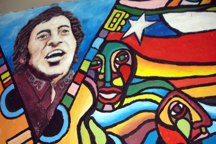 Mural dedicado a Victor Jara em Santiago, Chile