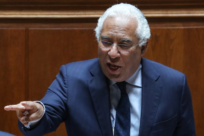 O primeiro-ministro, António Costa, intervém durante o debate quinzenal na Assembleia da República, em Lisboa. 5 de Junho de 2018