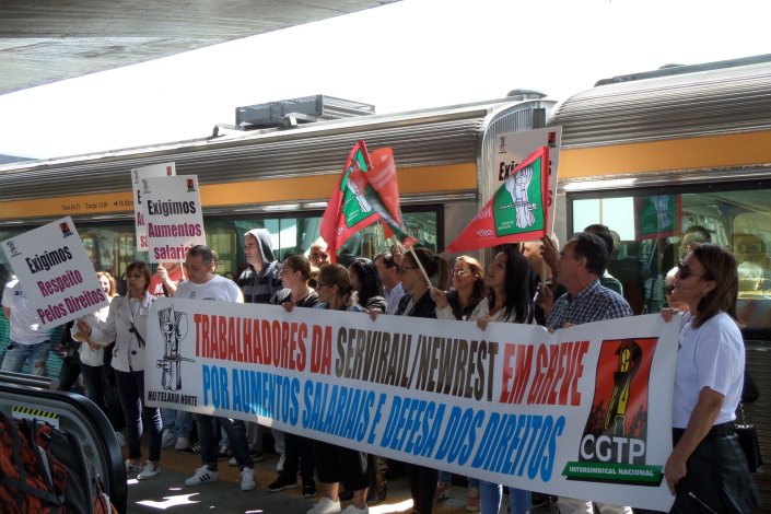 Os trabalhadores da Servirail estão em luta desde dia 28 de Junho por aumentos reais nos salários