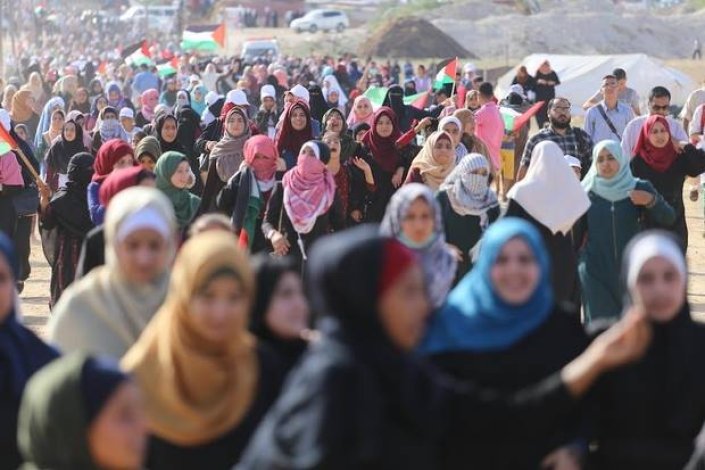 Pelo menos 134 mulheres foram feridas por balas de fogo real e gás lacrimogéneo disparados pelas forças israelitas