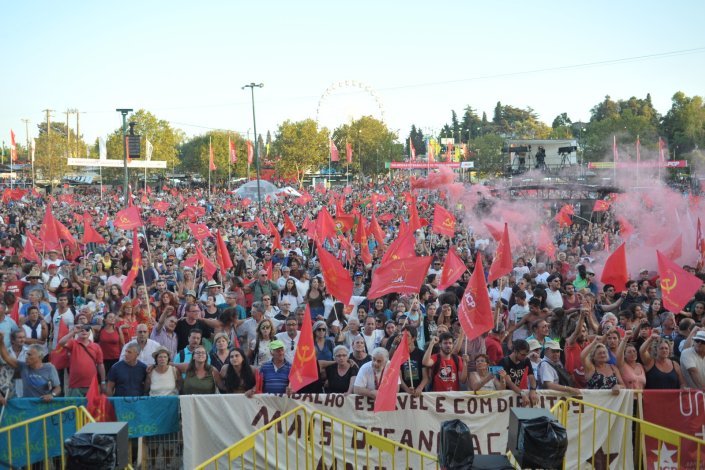 Comício da Festa do Avante!, na Quinta da Atalaia, Amora (Seixal). 9 de Setembro de 2018