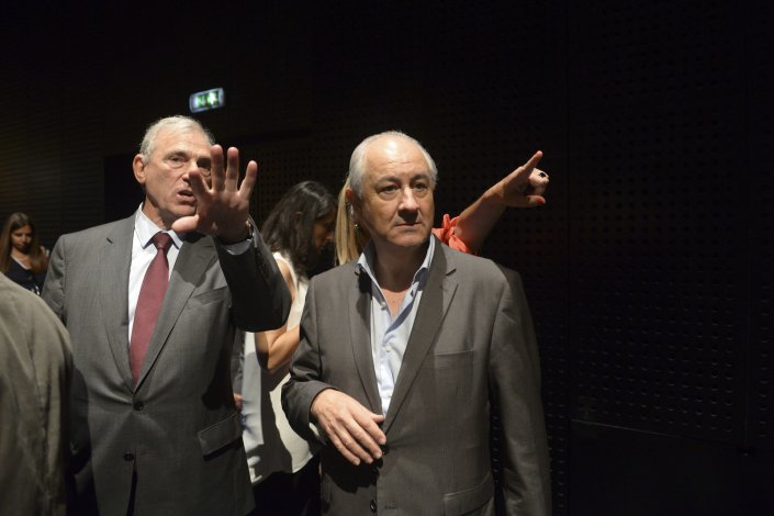 O presidente do PSD, Rui Rio, acompanhado por Luis Filipe Pereira, participa numa reunião do conselho nacional do partido nas Caldas da Rainha. 12 de Setembro de 2018
