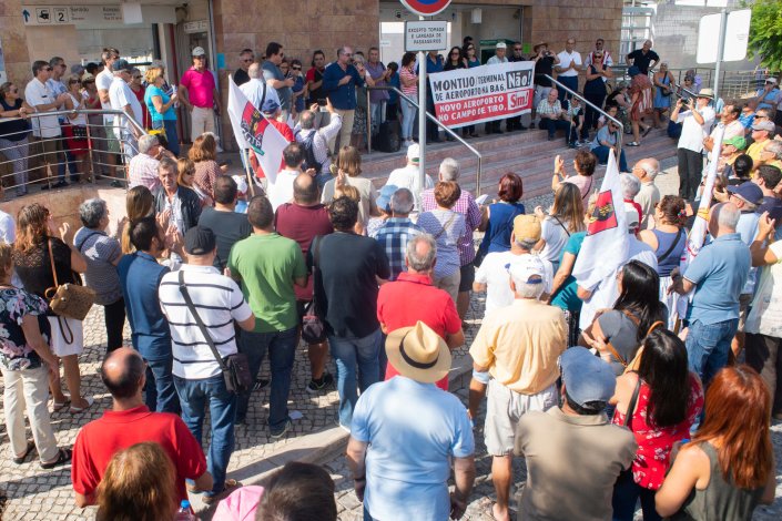 Protesto contra infraestrutura aeroportuária na Base do Montijo, convocada pela Comissão Promotora da Marcha BA6 Não!, Baixa da Banheira. 29 de Setembro de 2018