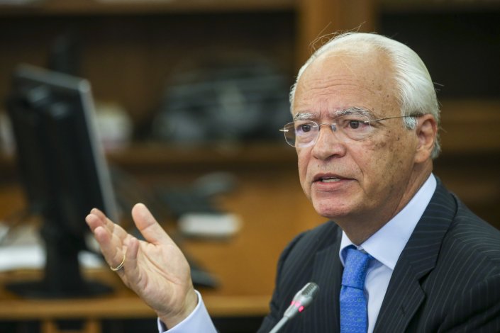 Abel Mateus durante a sua audição perante a Comissão Parlamentar de Inquérito ao Pagamento de Rendas Excessivas aos Produtores de Eletricidade, na Assembleia da República, em Lisboa. 11 de Setembro de 2018