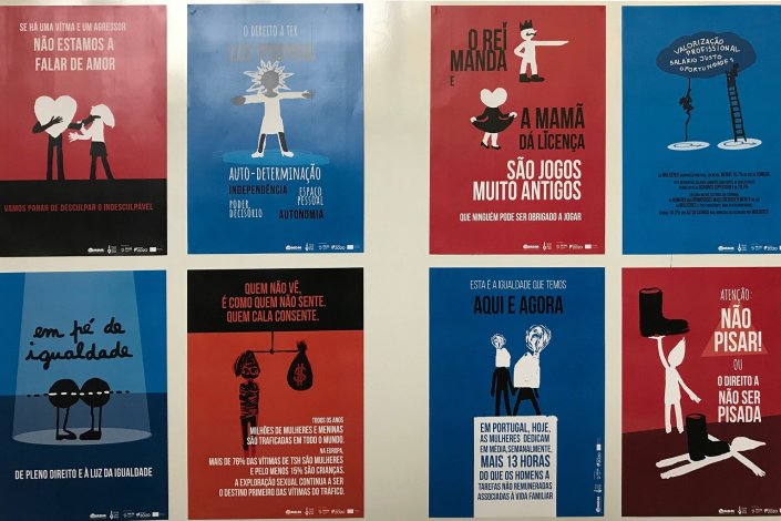 Cartazes da exposição «De pleno direito e à luz da igualdade»