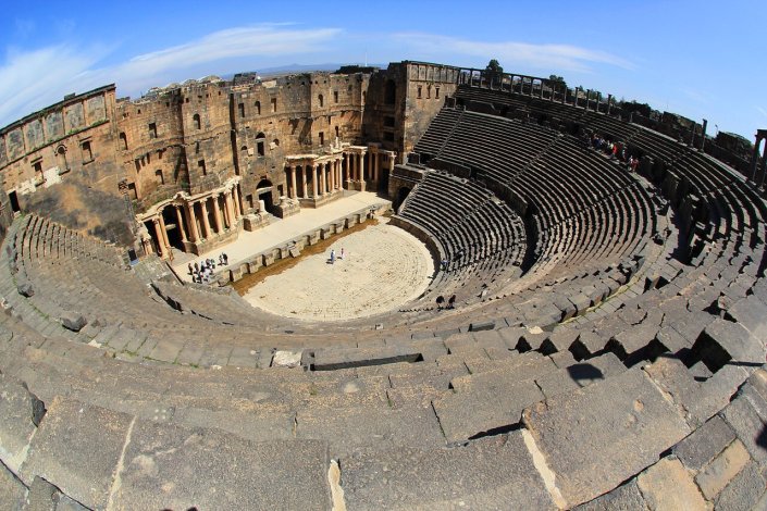 Teatro romano de Bosra (séc. II d.C.), na província de Daraa