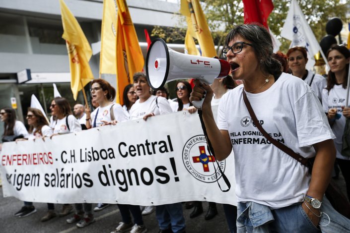 Manifestação nacional de enfermeiros em Lisboa, Outubro de 2018