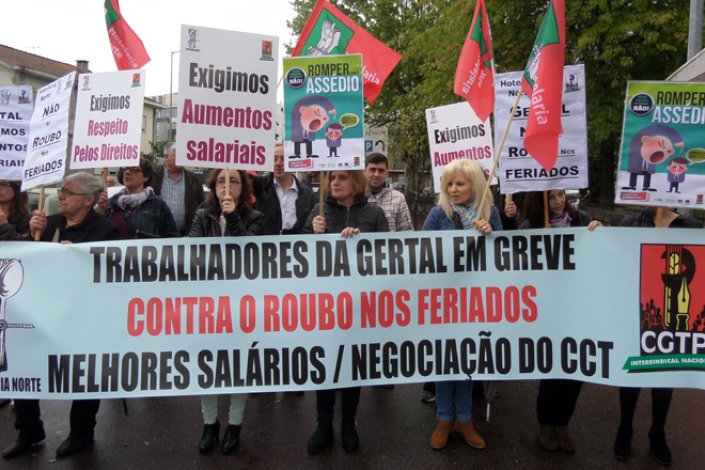 Manifestação de trabalhadores da Gertal