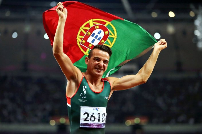 Foto de arquivo: o atleta Lenine Cunha, que conquistou cinco medalhas nas provas realizadas em Instambul, Turquia