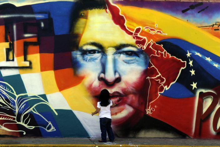 Mural «chavista» em Caracas