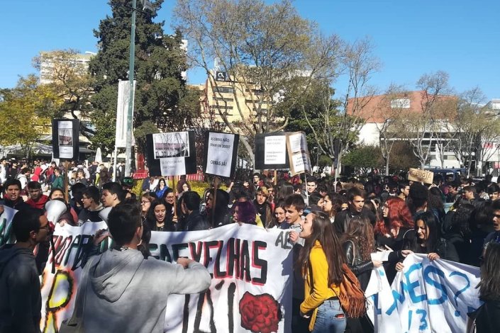 Manifestação da estudantes em Lisboa, 20 de Março de 2019Créditos