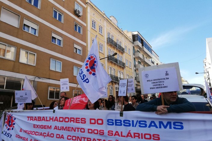 Concentração realizada junto à residência oficial do primeiro-ministro, Lisboa, 26 de Março de 2019