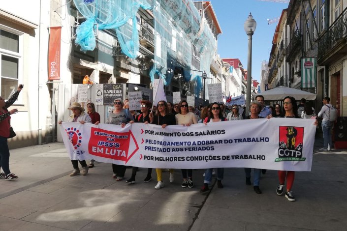 Manifestação dos trabalhadores das IPSS, no Porto, 27 de Março de 2019