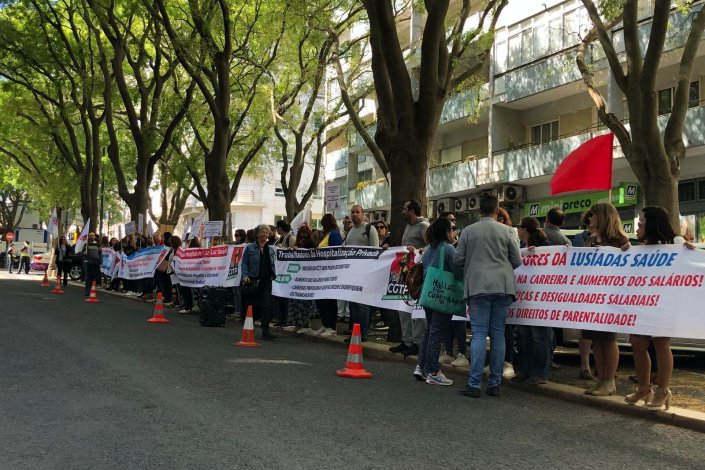 Concentração dos trabalhadores da hospitalização privada, Lisboa, 28 de Março de 2019