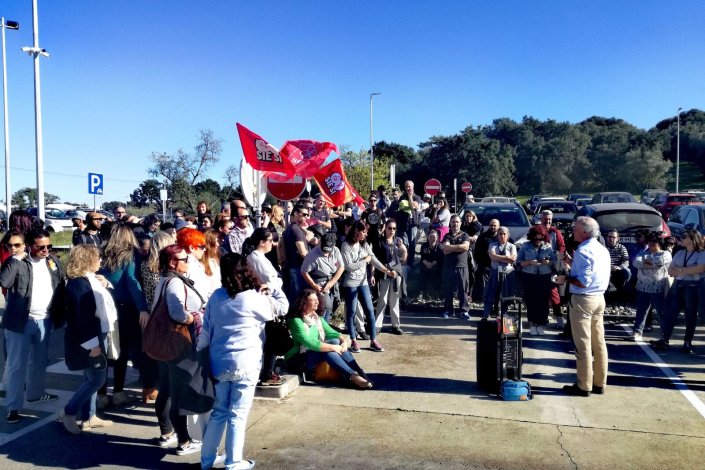 Concentração de trabalhadores da Hanon, 29 de Março de 2019
