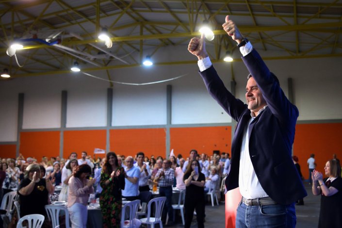 Pedro Marques em jantar com autarcas socialistas, em Campo Maior, 5 de Maio de 2019.
NUNO VEIGA/LUSA