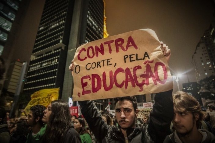 Estudantes da Universidade de São Paulo mobilizam-se contra o corte de verbas na Educação (foto de arquivo)