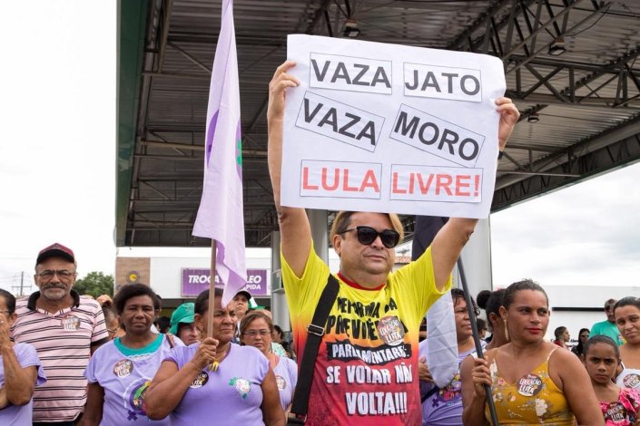 Acção da greve geral na cidade de Assu, no Rio Grande do Norte, Brasil, a 14 de Junho de 2019