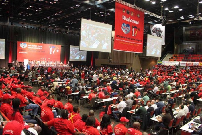 Estiveram reunidos no 17º Congresso da Federação Sindical Mundial 1500 convidados e delegados