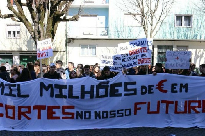Protestos dos estudantes de Braga. 22 de Março de 2018