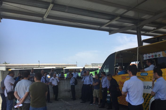 Trabalhadores da CarrisTur reunidos hoje em plenário