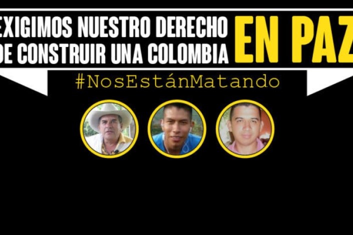 A Marcha Patriótica denuncia o extermínio de dirigentes sociais e agrários na Colômbia