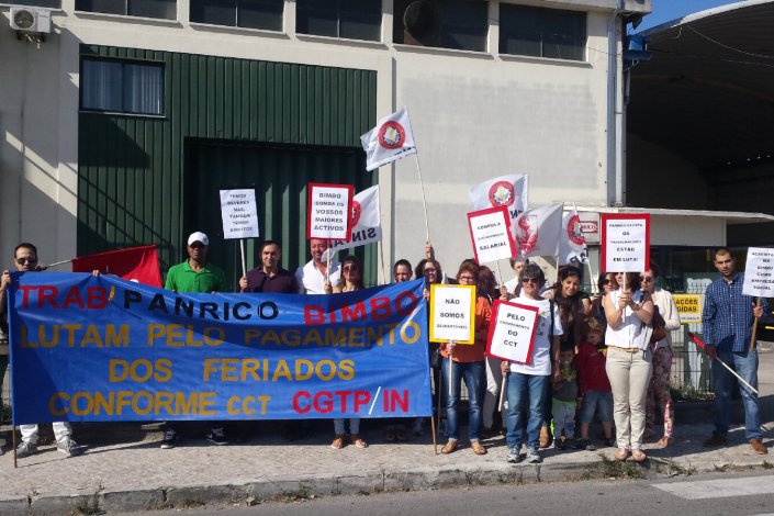 Trabalhadores da Panrico concentraram-se exigindo o cumprimento do Contrato Colectivo de Trabalho