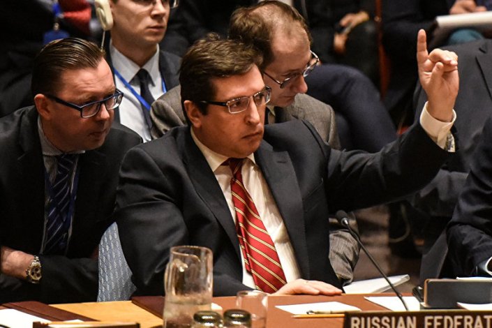 Vladimir Safronkov, representante da Federação Russa, ontem, no Conselho de Segurança das Nações Unidas