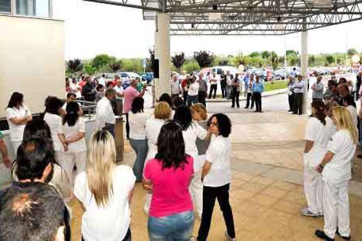 A greve de quarta-feira teve particular incidência nos hospitais 