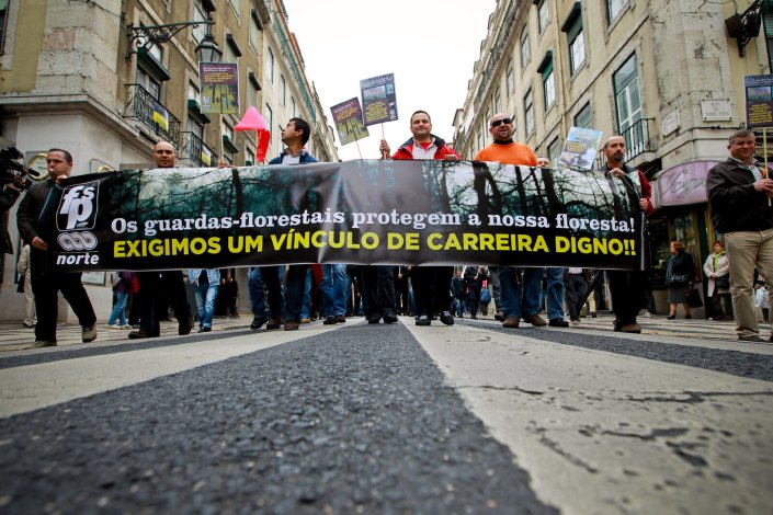 Manifestação de guardas florestais (SEPNA/GNR) em 2012