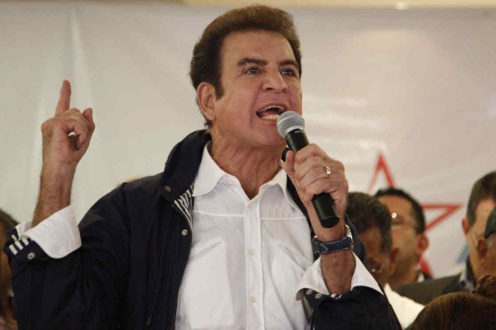 Salvador Nasralla, candidato à presidência das Honduras pela Aliança da Oposição contra a Ditadura