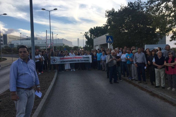 Protesto junto ao Hospital do Litoral Alentejano, 17 de Outubro