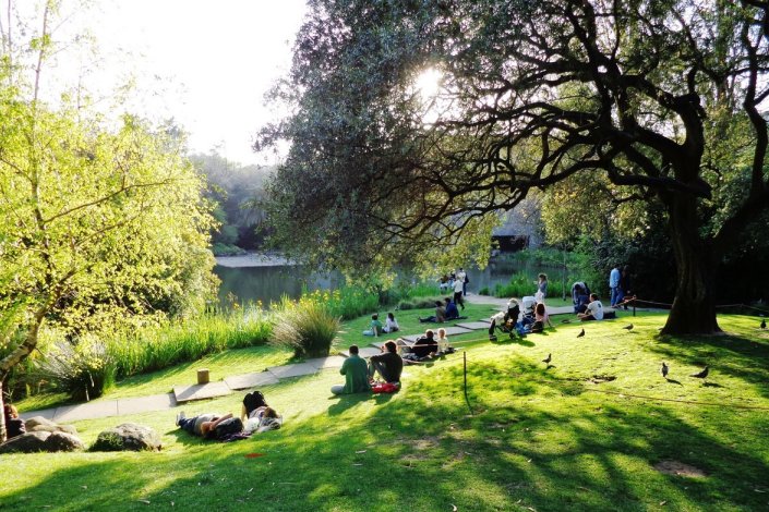 Jardim da Fundação Calouste Gulbenkian, em Lisboa