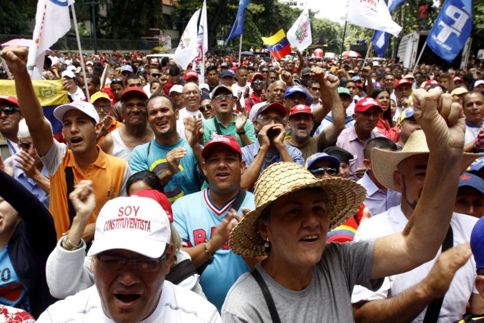 Mobilização de apoio à Assembleia Nacional Constituinte. Caracas, 7 de Agosto de 2017