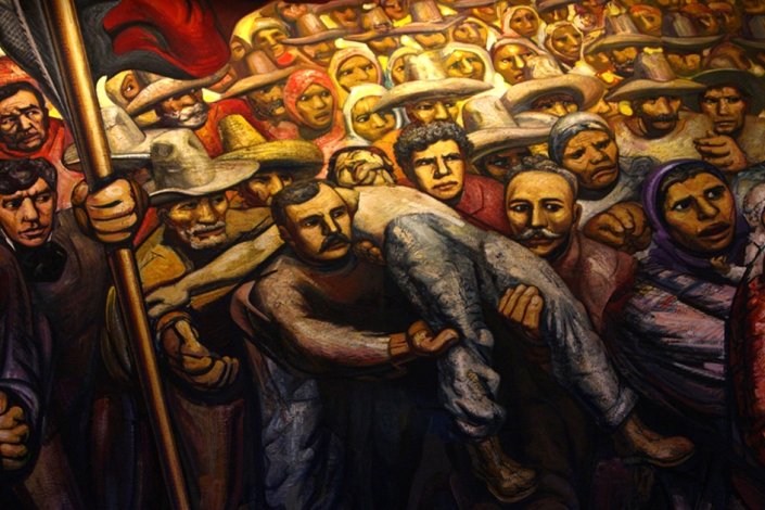 «La revolución contra la dictadura porfiriana», obra de David Alfaro Siqueiros