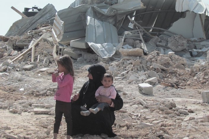 As forças israelitas já demoliram por diversas vezes as casas na aldeia palestiniana de Umm al-Kheir