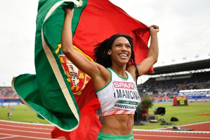 Patricía Mamona sagrou-se campeã europeia do triplo salto nos Europeus de Amesterdão