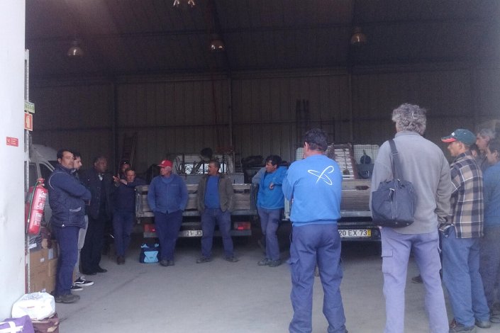 Plenário de trabalhadores na Pinto e Bentes, realizado no dia 22 de Março