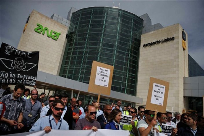 Acção de protesto dos trabalhadores do «handling»