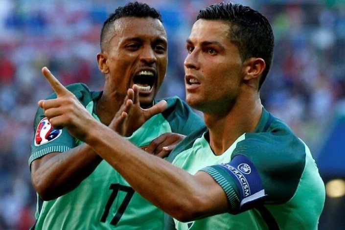 Nani e Ronaldo foram os marcadores portugueses na fase de grupos do Europeu de França