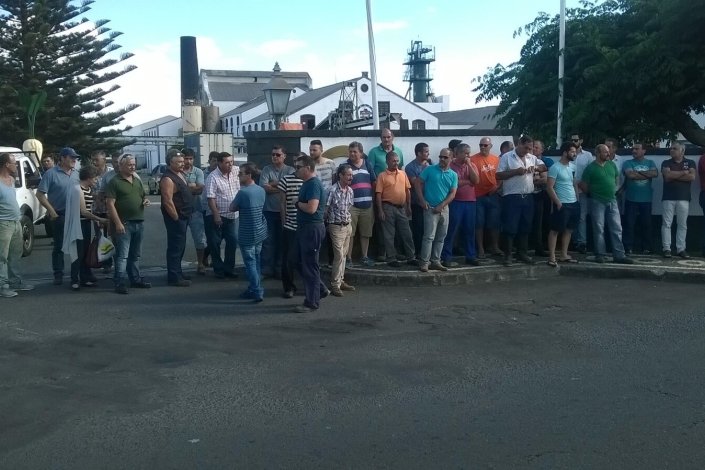 Protesto realizado pelos trabalhadores da SINAGA no dia 29 de Julho