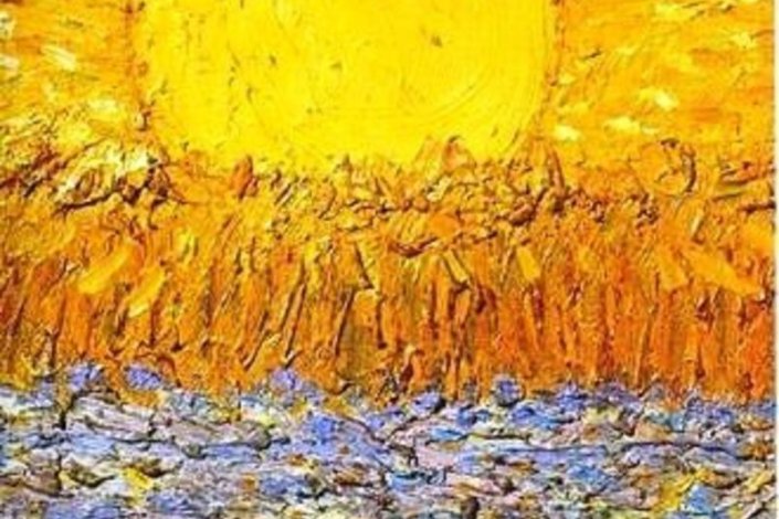 Fragmento de The Sower (Sower with Setting Sun) de Vincent van Gogh, 1888