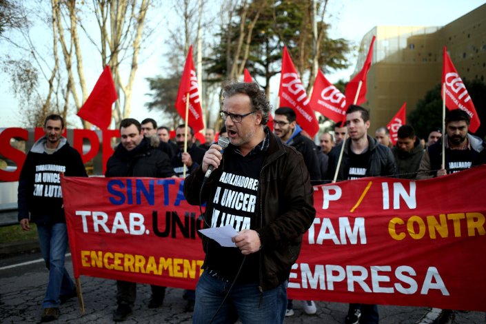 Greve dos trabalhadores da Unicer no dia 16 de Dezembro de 2015